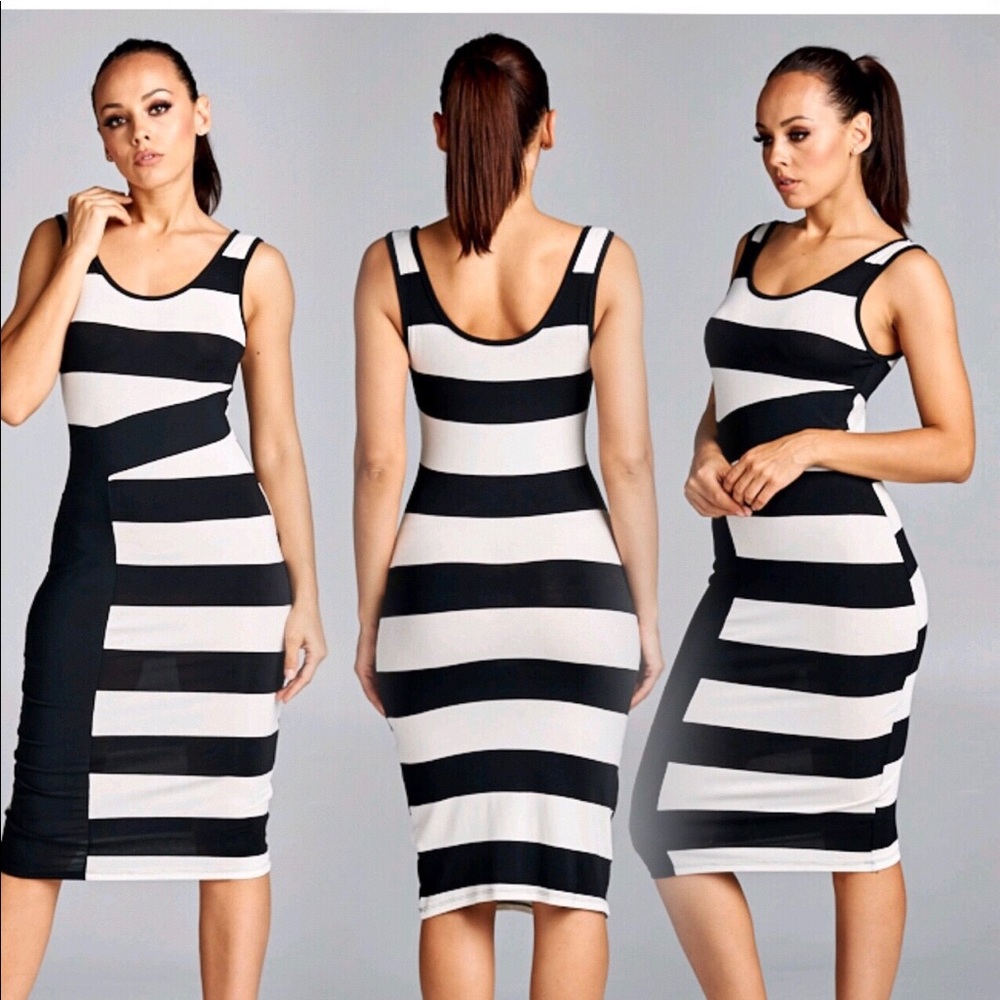 Brand New-Fitted Midi Dress🖤